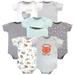 Hudson Baby Unisex Baby Cotton Bodysuits, Alphabet Animals, 9-12 Months