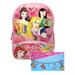 Princesses 16" Backpack Mulan w/ Lower Pocket & Disney Charm Bracelet Belle