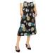 Alfani Women's Floral-Print Faux-Wrap Skirt Black Size 12