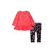 Nike Baby Girls Dri-FIT 2 Piece Set Top and Leggings Outfit Red Size 9 Months