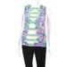 Pre-ownedLilly Pulitzer Womens Silk High Neck Sleeveless Floral Blouse Multicolor Size XS