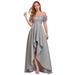 Ever-Pretty Women's Glitter Sequin A-Line Off The Shoulder Special Occasion Dresses 00349 Gray US14