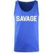 Mens SAVAGE Shirts Hip Hop Culture Urban Apparel (Tank Top Royal Heather, XXL)