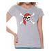 Awkward Styles Sugar Skull Shirts for Women Jolly Roger Skull and Crossbones Women's Tee Shirt Tops Day of Dead Tshirts Pirate Flag Shirts Skull T-shirts Dia de Los Muertos T Shirts for Women