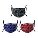 Casaba 3 Pack Paisley Print Face Masks Unisex Fashion Cotton Poly Adjustable Washable Reusable 2 Layer Pocket Filter