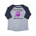 Inktastic This Lil' Monster Says, Happy Birthday, Mom Toddler Short Sleeve T-Shirt Unisex Heather and Navy 4T