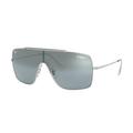 Ray-Ban RB3697-003/Y0 Wings II Silver Square Light Blue Silver Gradient Mirror Lens Sunglasses