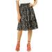 Allegra K Women's Ruffle Hem Flowy Tiered A-Line Swing Floral Midi Skirt