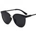 Vintage Fashion Sunglasses Women Clear Colored Half Metal Lens Festival Casual Travel Large Square Frame Glasses UV400