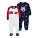 Child of Mine by Carter's Newborn Baby Boys Interlock Cotton Sleep N' Play Footed Pajamas, 2-Pack (Preemie-6/9M)