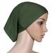 Solid Color Chiffon Scarf Womens Under Scarf Hijab Hair Wrap Tube Bonnet Cap Head Cover