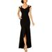 Adrianna Papell Womens Off-The-Shoulder Hi-Low Evening Dress