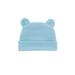 Alvage Newborn Hospital Hat 0-12Months Preemie Boys Girls Beanie Solid Infant Baby Ears Bonnet Infant Cotton Hats 1pc - Light Blue