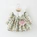 Baby Girls Cartoon Dress Long Sleeve Dresses Fox Small Bag Set Casual Playwear Dress for 0-3Y Toddler Infant Girls