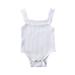 Wsevypo Newborn Baby Girl Sleeveless Ruffle Knitted Suspenders Romper