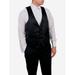 Mens Reversible Black to Blue and Silver Tuxedo Vest