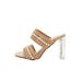 Audeban Women's Sandals Block Sandals Backless Slide Block Slipper High Heel Sandals