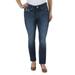 Women's Slender Stretch Slimming Skinny Jeans With Glitz Back Pocket Available in Regular and Petite