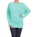 Women's Plus Size Casual Long Sleeves Boat Neck Dolman Relaxed Basic Solid T-Shirt Top