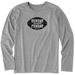 Life is Good Womens Long Sleeve Graphic T-Shirt Crusher Collection,Sunday Funday,Gray,XXX-Large