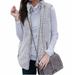 Kiapeise Women Vest Winter Warm Outwear Casual Faux Fur Zip Up Sherpa Jacket Coat Top