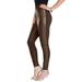 Plus Size Women's Faux-Leather Legging by Roaman's in Chocolate (Size 2X) Vegan Leather Stretch Pants