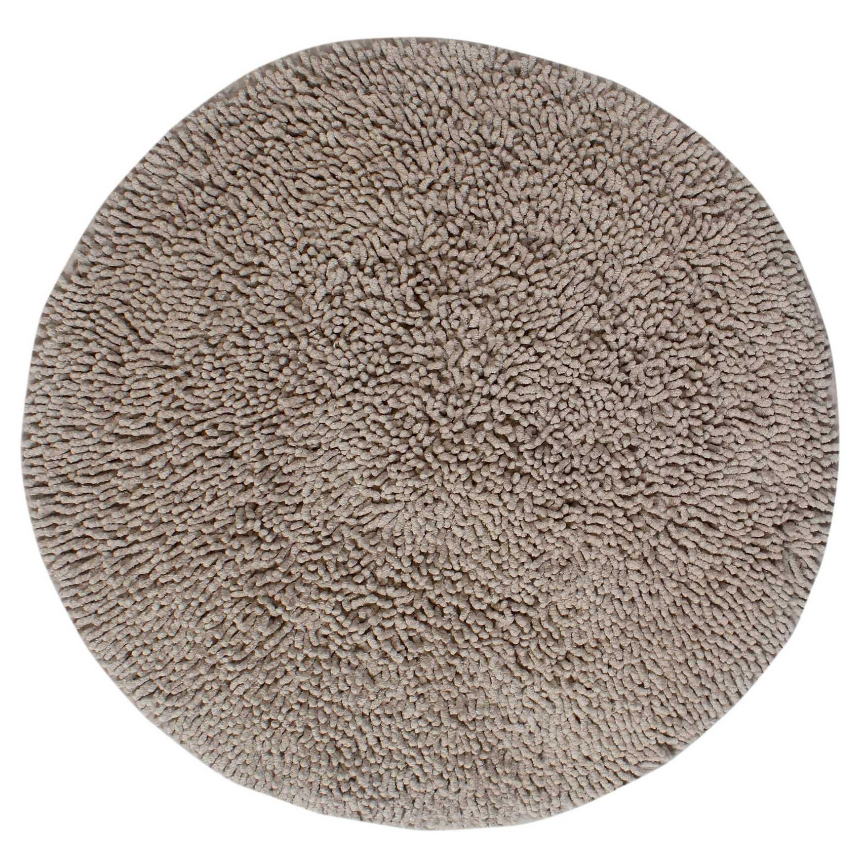 Fantasia Round Bath Rug Collection by Home Weavers Inc in Linen (Size 30" ROUND)