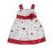 Infant Toddler Girls White Red Rose Flower Christmas Holiday Party Dress