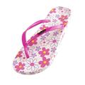 Women's Summer Cute Colorful Flower Printed Pattern Casual Thong Flat Flip Flops SandalsÂ