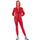 9 Crowns Women's Slim FIt Moto Hoodie Jacket and Pant Tracksuit Set (Red, Small)