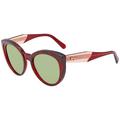 Ferragamo Salvatore Two Tone Plastic Frame Green Lens Unisex Sunglasses SF891S289357055319