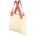 Canvas Tote Bag - CREATIVITY Bag KID Tested & Approved - Bulk Deal - Mato & Hash - 25PK Natural/Red CA2700