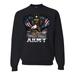 United States Army Bald Eagle Pride 1775 Mens Americana / American Pride Crewneck Graphic Sweatshirt, Black, 3XL