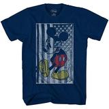 Disney Mickey Mouse T Shirt American Flag Adult Men's Graphic Tee Humor Large