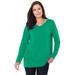 Woman Within Women's Plus Size Perfect Long-Sleeve V-Neck Tee Shirt