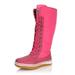 DailyShoes Women Snow Boots Zip Keep Warm Anti Slip Soft Sole Fur Lined Winter Tall Faux Fashion Comfortable Light Outdoor Cute Elegant Comfort Rubber Hot Pink - Size 8.5