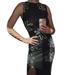 CreativeArrowy Women'S 2021 New Sexy Big Backless Printed Woolen Knit Vest Dress Long Skirt (Black M)