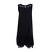 Tommy Hilfiger Women's Embellished Drop-Waist Ruffle Dress (6, Black)