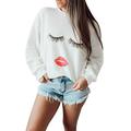 FASHIONWT Womens Crewneck Long Sleeve Printed Pullover Sweatshirt