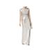 Vince Camuto Womens Metallic Special Occasion Evening Dress