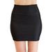 Vivian's Fashions Skirt - Knit Denim Mini Skirt (Junior and Junior Plus Sizes)
