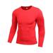 Fymall Men's Long Sleeve Compression Baselayer Body Under Athletic Running Training Gym Tight Sports Tops Shirt