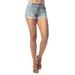 Almost Famous Women's Juniors Fray Destructed Short Short