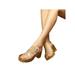 LUXUR Women Chunky Heel Jelly Sandal Buckle Round Toe Summer Beach Pool shoes