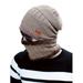 Loliuicca Family Winter Warm Scarf+Hat Set Women Kid Men Knitted Skull Caps