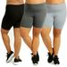 Ladies Cotton 15" Outseam Shorts Plus Size