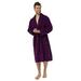 Hotel Luxury Reserve Purple Terry Velour Bathrobe For Men