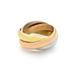 Cartier Trinity 18k White Yellow and Pink Gold Classic Band Ring Size 4.5