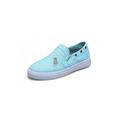 Rotosw Women's Denim Canvas Shoes Round Toe Slip On Flat Platform Casual Shoes Solid Color
