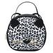 Teblacker 1PC Fashion Women and Girls PU Leather Leopard Print Handbag Messenger Shoulder Purse Bag Crossbody Bag, 3 Colors in Available(Black and White)